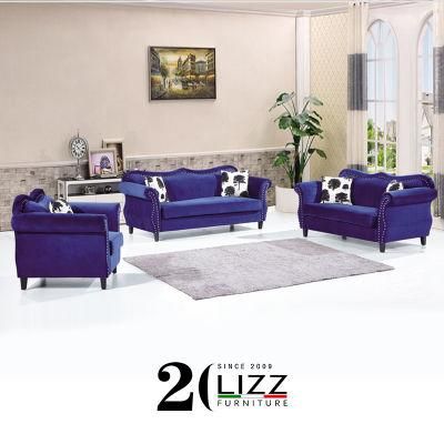 Royal Blue Modern Furniture Sofa Set Wholesale and Retail Good Choice