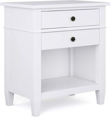 Bedroom Nightstands, Bedside Table End Table with Large Space, Walnut