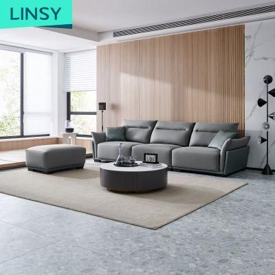 Linsy French Large Corner Sofa 3 Seats Living Room Corner Leather Sofa Set Tbs060