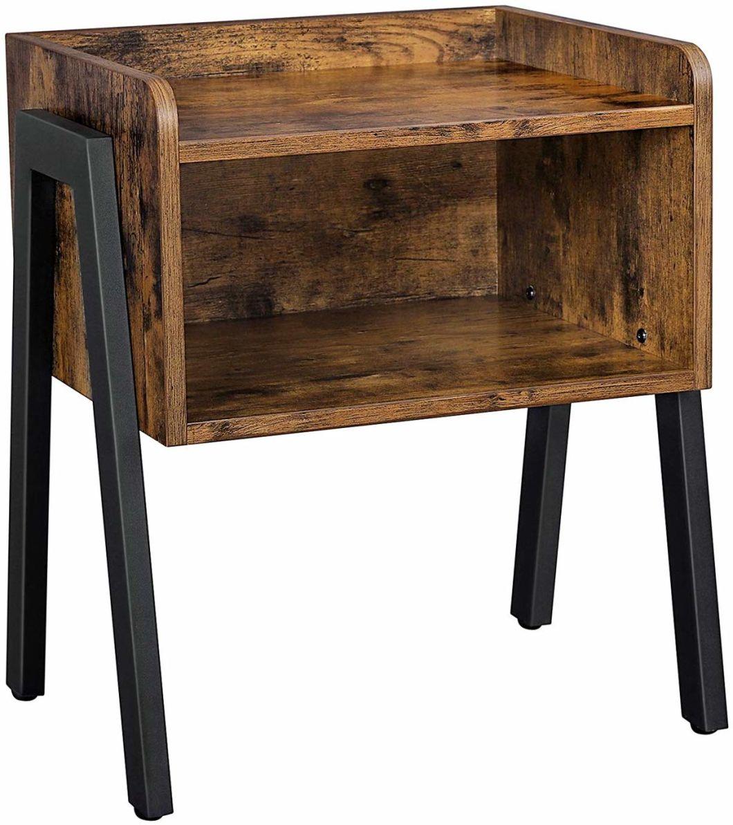 Industrial Coffee Side Tables for Small Spaces with Storage