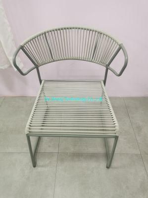 High Quality Patio Furniture PE Rattan Rope Aluminum Frame Garden Outdoor Indoor Leisure Chair Set