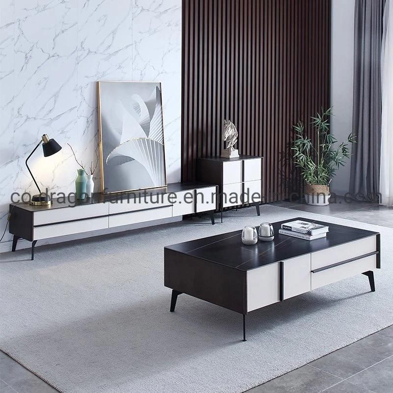 Modern Luxury Living Room Furniture Coffee Table with Marble Top