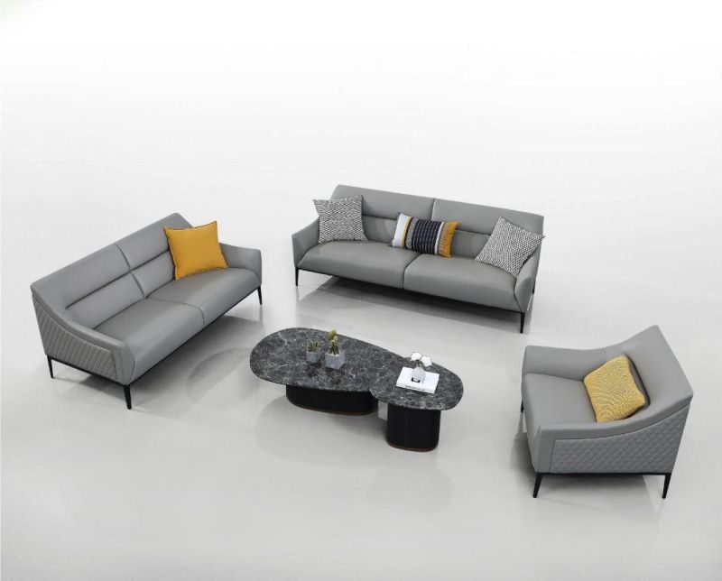 Italian Design Living Room Furniture Genuine Leather Sectional Sofa Corner Sofa GS9017