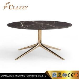 Customized Home Furniture Stainless Steel Marble Coffee Table Round Side Table