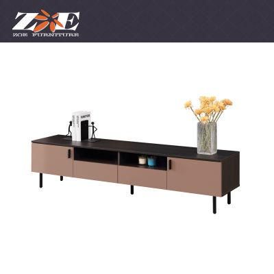 Modern Living Room Home Furniture Cabinet Metal Base TV Stand