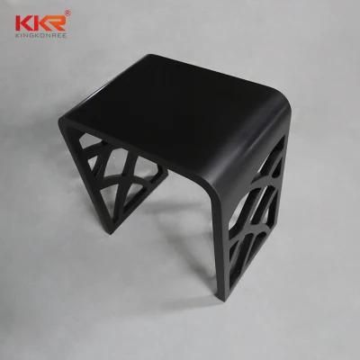 Luxury Hollow Solid Surface Bathroom Makeup Vanity Chair Stool