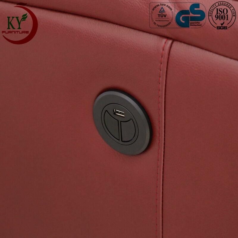 Jky Furniture Leather Rock and Swivel Power Recliner Chair with Massage Function