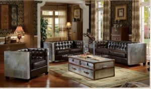 Aluminium Leather Antique Loft Country Furniture Coffee Table Sofa