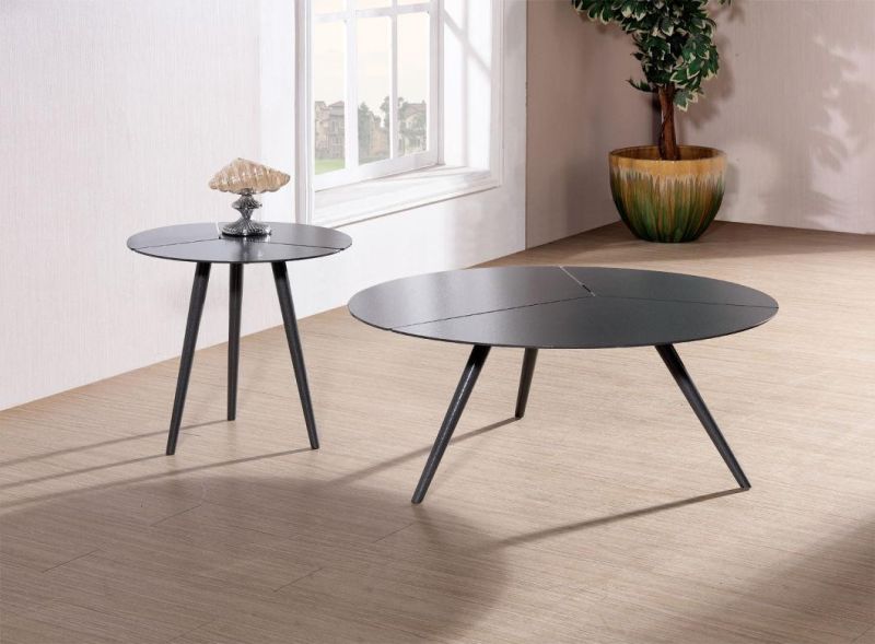 Modern Glass Top Rose Frame Living Room Home Furniture Tables for Coffee/Tea