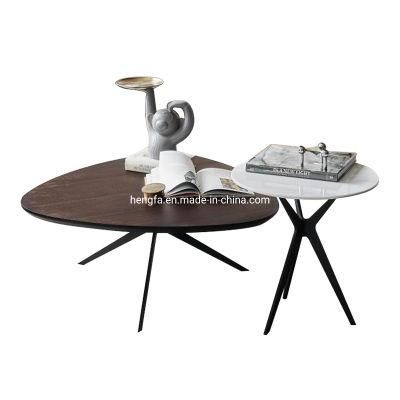 Nordic Design Stone MDF Top Furniture Oval Center Side Table