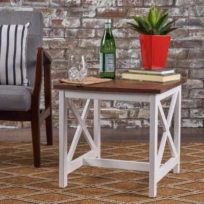 White Brown Accent Coffee Tables for Living Room