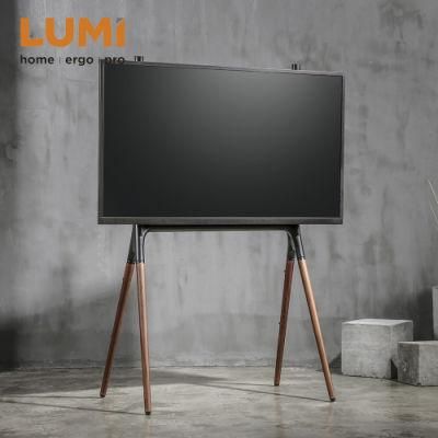 Universal Wood Artistic Modern Design Easel Studio Wooden TV Floor Stand