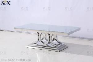 Living Room Modern Furniture Glass/Marble Sofa Side Table Coffee Tea Table