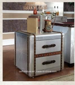 Aluminium Leather Furniture Cabinet Night Stand End Side Table
