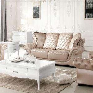 Simple European Living Room Leather Sofa Set