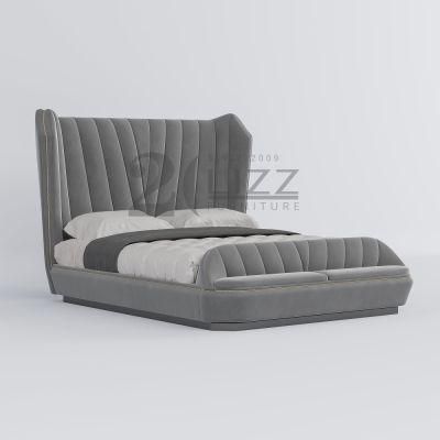 Factory Wholesale Room Furniture Upholstered Beds Modern European Home Hotel Villa King Size Bed