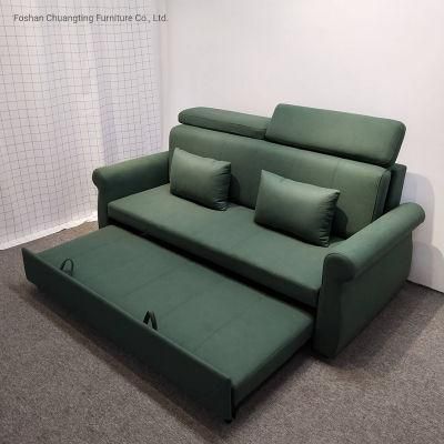 Green Color Sofa Bed with High Quality Technology Cloth Various Usage for Living Room