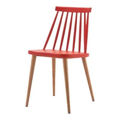 Hot Selling on Amazon Italian Design Restaurant Low Price Windsor Plastic Dining Chair