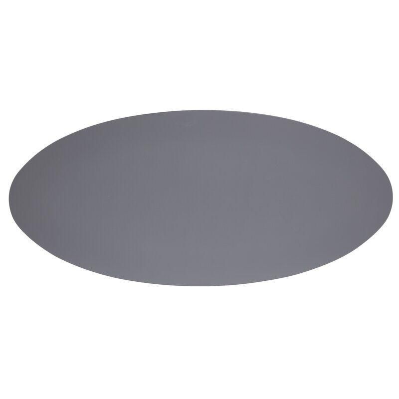 Gray Painting High-Grade MDF Round Top Coffee Table with Solid Wood Leg Living Room Furniture