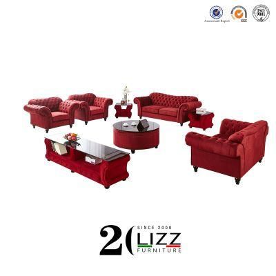 Sweden Popular Furniture Nordic Fabric Chesterfield Sofa Couch