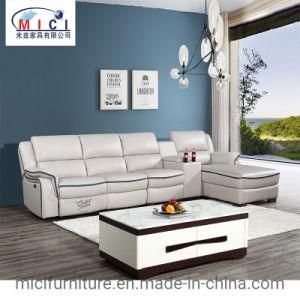 Home Living Room Leisure L Shape Recliner Leather Sofa