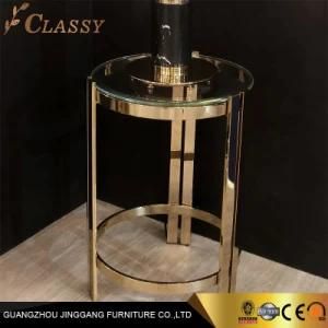 Golden Glass Coffee Table for Bedroom
