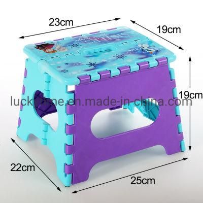 Heat Transfer Printing Children Cartoon Plastic Folding Stool, Save Space