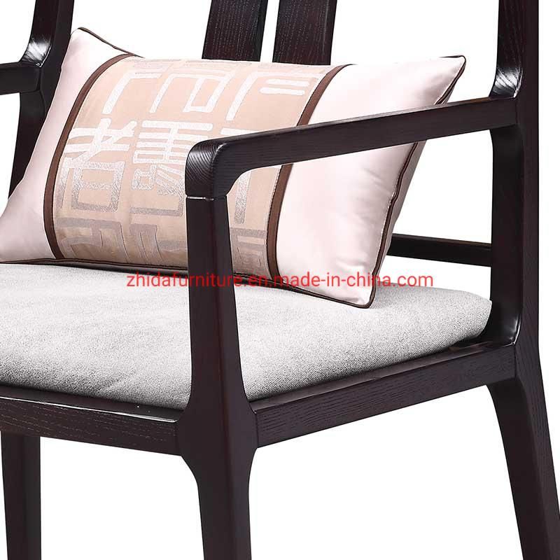 Antique Style Wooden Frame Black Wooden Reception Area Chair