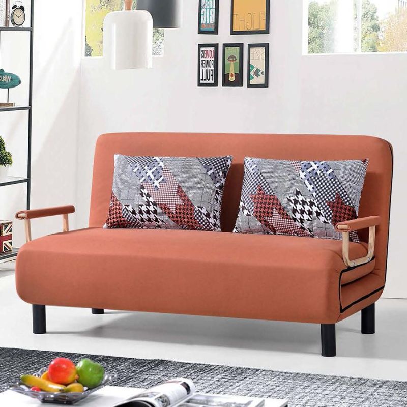 Fpshan Factory Wholesale Apartment Living Room Solid Wood Frame Sofa Cum Bed Modern Hotel Bedroom Foldable Sofa Bed with Storage