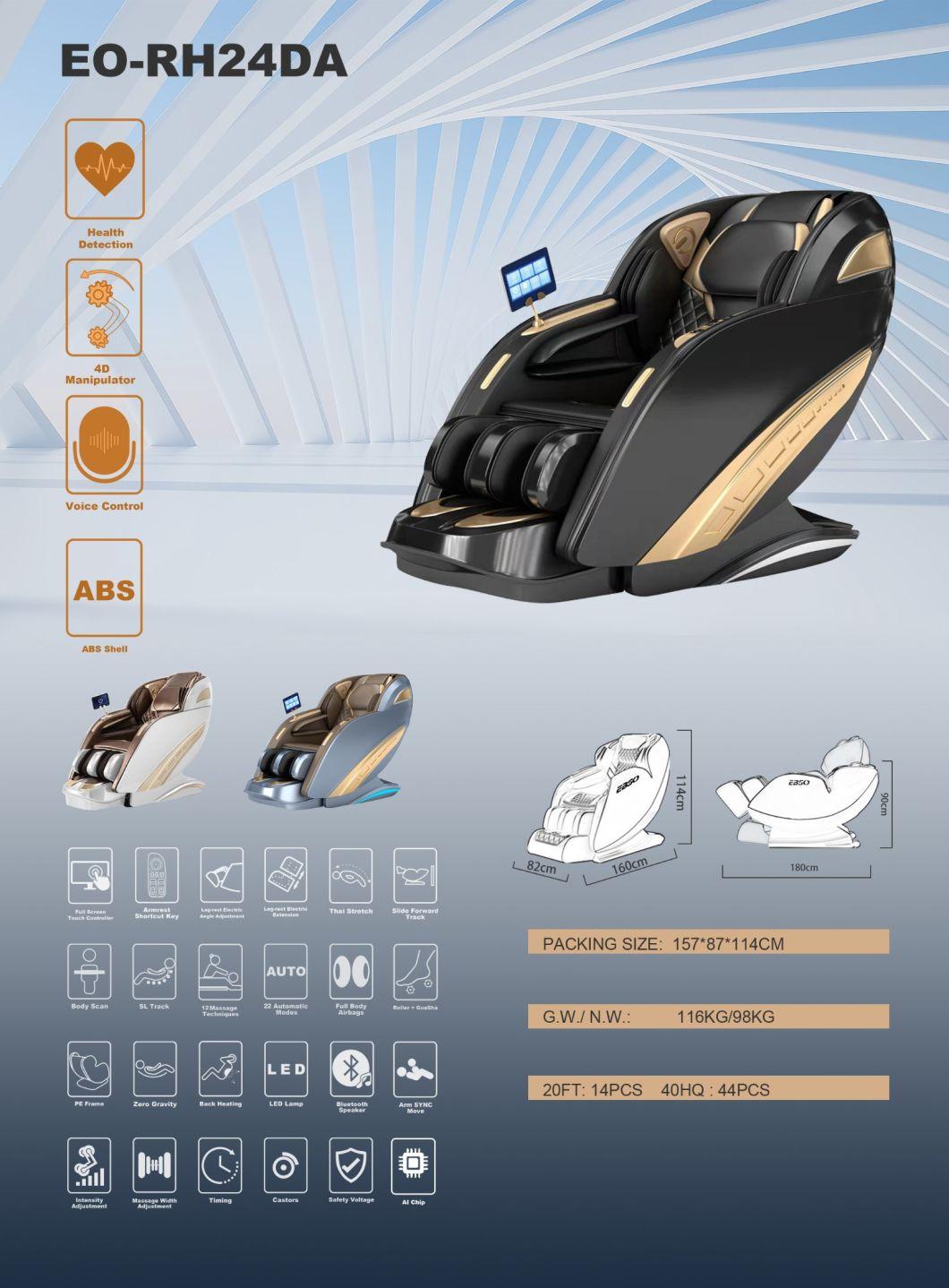 Shiatsu 3D Chair Massage PU Leather with Voice Control