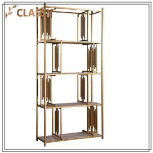 Golden Metal Decoration Shelf Modern Display Shelf
