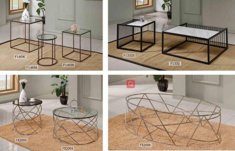 Luxury Furniture Stainless Steel Diamond Shape Center Coffee Table