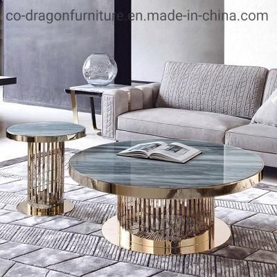 Luxury Gold Stainless Steel Coffee Table for Living Room Furniture