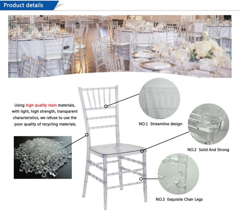 Factory Wholesale Quality Event Banquet Wedding Stacking Chiavari Tiffany Chair