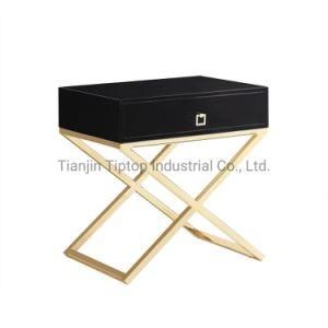 Small End Table Stainless Steel Frame End Table with Storage Home End Table