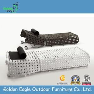 Outdoor Used PE Rattan Auto Sun Lounger (GP0006)