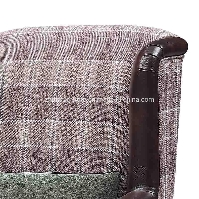 American Style Leather Cover Fabric Living Room Chair Bedroom Hotel Chair