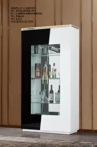 MDF Stainless Steel Living Dining Room Liquor Wine Display Cabinet with Shelf Modern Home Furniture