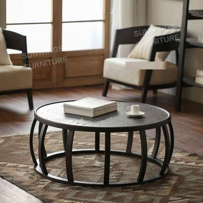 Living Room Veneer Coffee Table Round Table