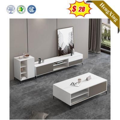Hot Sale White Color Simple Design Furniture Living Room Coffee Table Wooden TV Stand