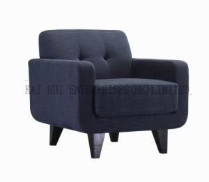 Modern Home Hotel Furniture Dark Blue Fabric Leisure Sofa Chair