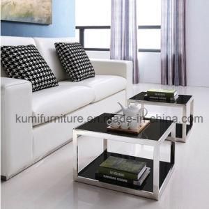 End Table for Living Room Furniture Glass Printed