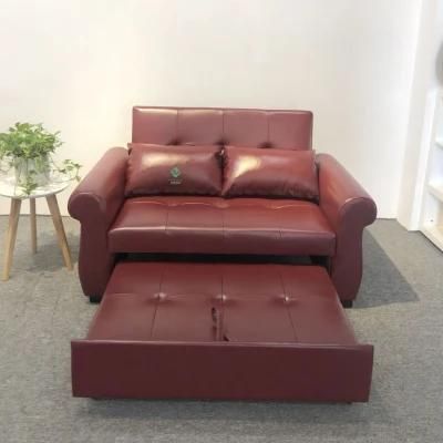 Faux Leather Fabric Stuffed Foam Cushion Living Room Sofas Chaise Sofa Bed