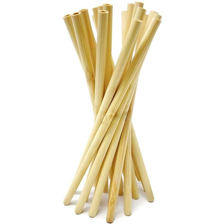 Bar Accessory Bamboo Round Straws for Beverage