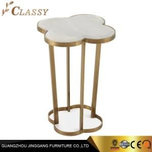 Home Furniture Brush Round Table Brass Side Table for General Use