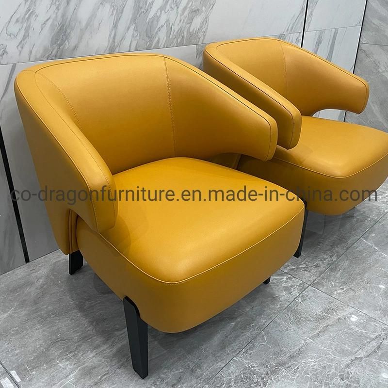 Fashion Living Room Furniture Leather Leisure Sofa Chair with Arm