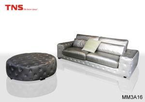 Modern Luxury Grey Sofa Wtih Ottoman (mm3A16)