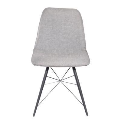 Simple Gray Dining Room Living Room Chair with Lines Behind The Chair