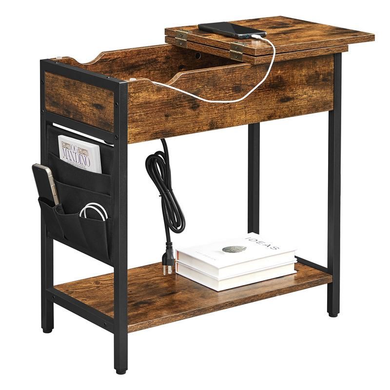 Multi-Functional Wooden End Table Flip Top Side Tables Router Table