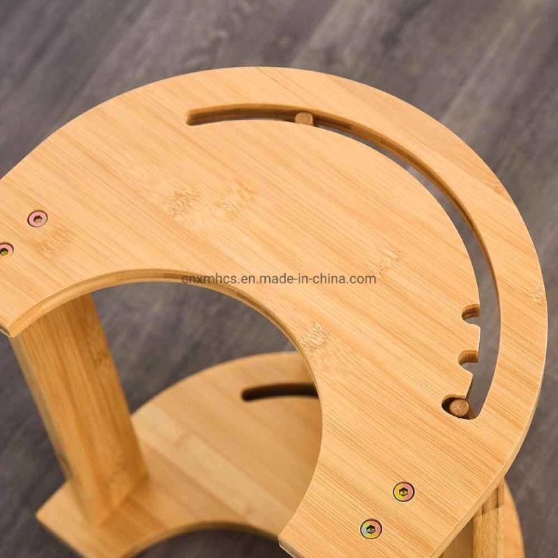 Wooden Foot Rest Under Desk Bamboo Foot Massager Roller Adjustable Foot Rest for Home/Office